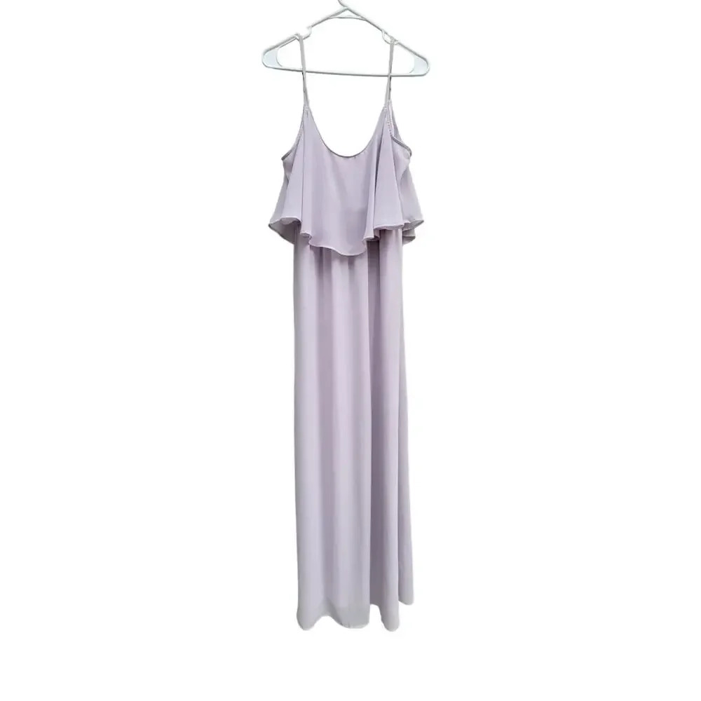 Show Me Your MuMu Caitlin Ruffle Maxi Dress Lilac Purple Formalwear Size XL